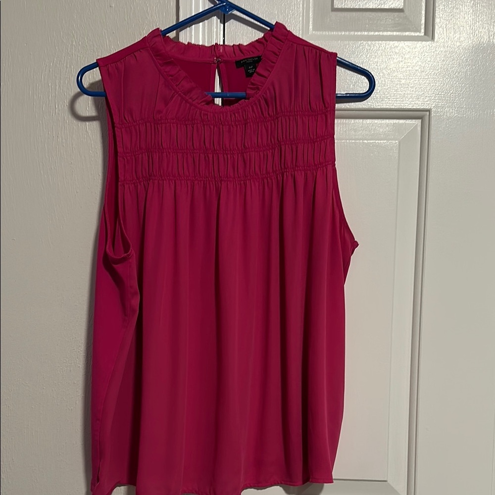 Ann Taylor Fuchsia Sleeveless Blouse